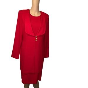 First Focus Red Vintage Business / Formal Dress, SIZE 3/4